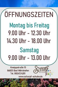 Kneippstra&szlig;eSchuhhausScharpf&Ouml;ffnungszeiten